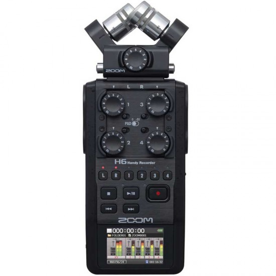 Zoom H6 Black Grabador Portátil 6 canales con 4 XLR y Mic Stereo XY