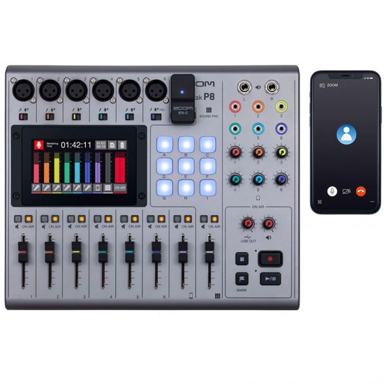 Zoom PodTrak P8 Grabador Podcasts Multipista