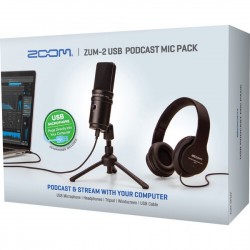 Zoom ZUM-2PMP Micrófono USB podcasting kit